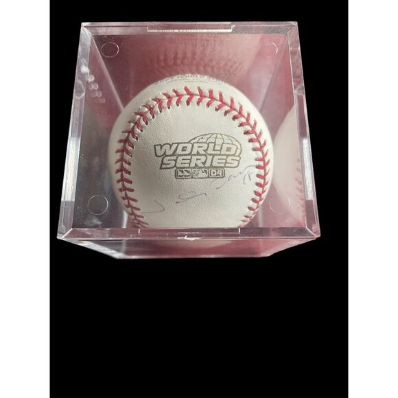2004 World Series Signed MLB Johnny Damon Authenticated Baseball Sports Memorabi - Picture 2 of 10